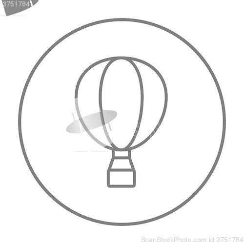 Image of Hot air balloon line icon.