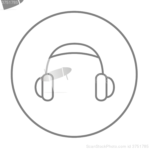 Image of Headphone line icon.