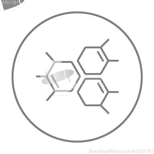 Image of Chemical formula line icon.