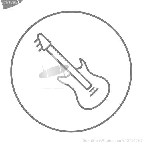 Image of Electric guitar line icon.