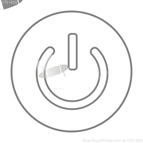 Image of Power button line icon.