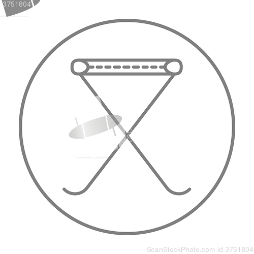 Image of Folding chair line icon.