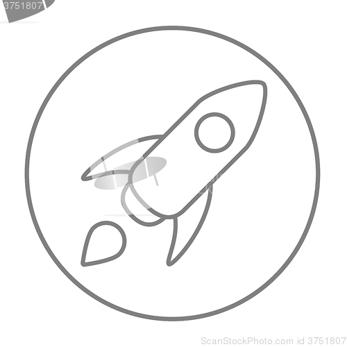 Image of Rocket line icon.