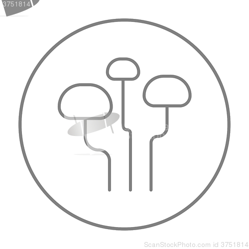 Image of Mushroom line icon.