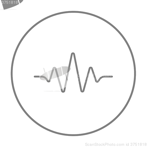 Image of Sound wave line icon.