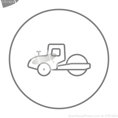 Image of Road roller line icon.