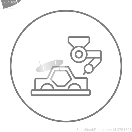 Image of Car production line icon.