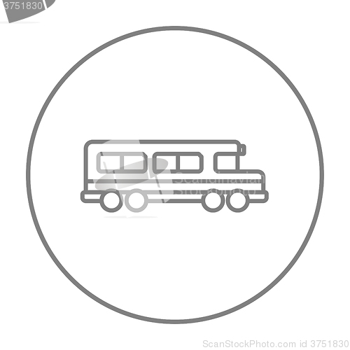 Image of School bus line icon.