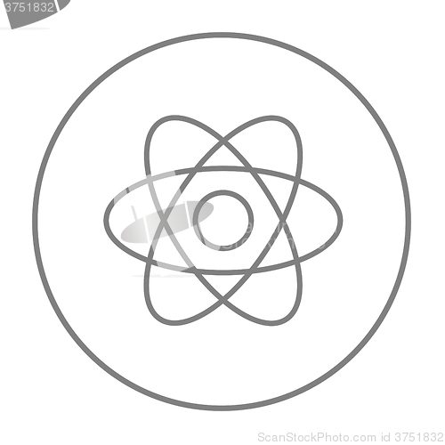 Image of Atom line icon.