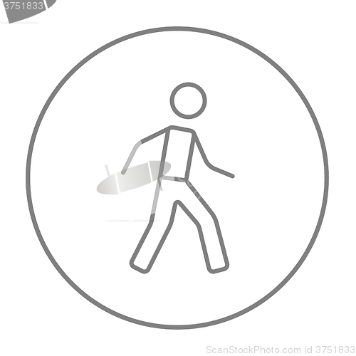 Image of Pedestrianism line icon.