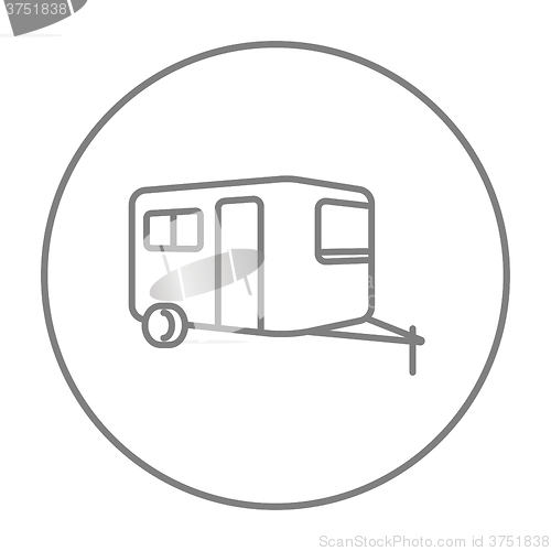 Image of Caravan line icon.