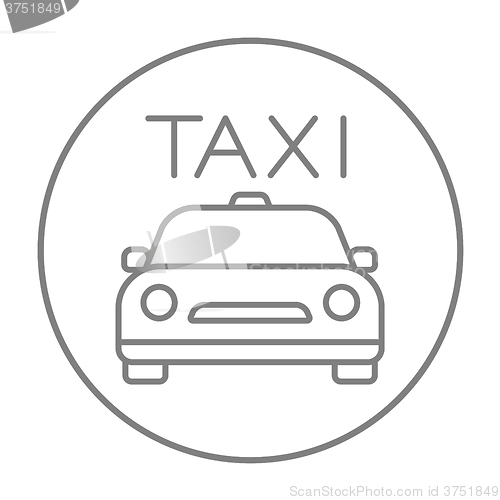 Image of Taxi line icon.