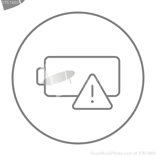 Image of Empty battery line icon.