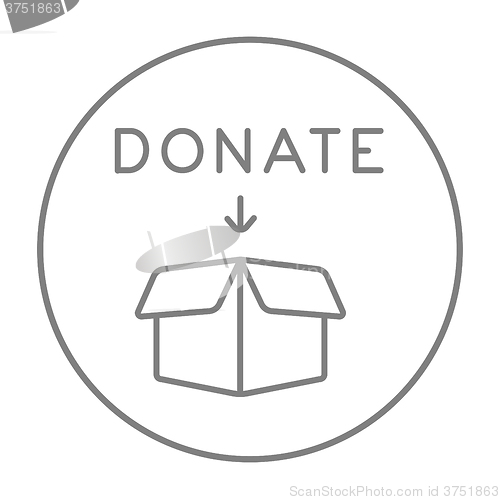 Image of Donation box line icon.