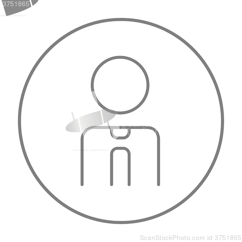 Image of Businessman line icon.