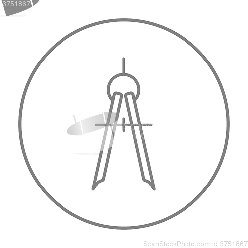 Image of Compass line icon.