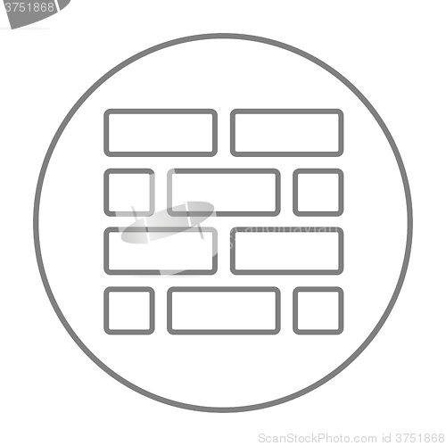 Image of Brickwall line icon.