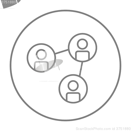Image of Social network line icon.