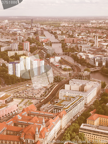 Image of Berlin aerial view vintage