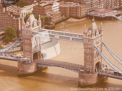 Image of Retro looking Aerial view of London