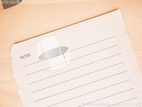 Image of  Blank note book page vintage
