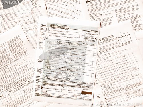 Image of  Tax forms vintage