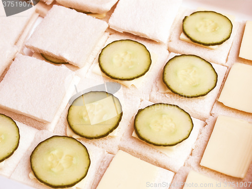 Image of Retro looking Cucumber sandwich