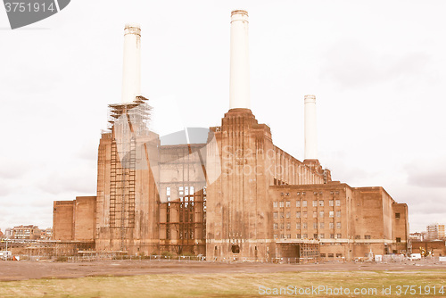 Image of London Battersea powerstation vintage