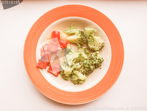 Image of Retro looking Vegetable food
