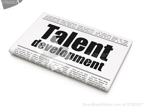 Image of Studying concept: newspaper headline Talent Development