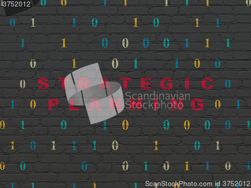 Image of Business concept: Strategic Planning on wall background