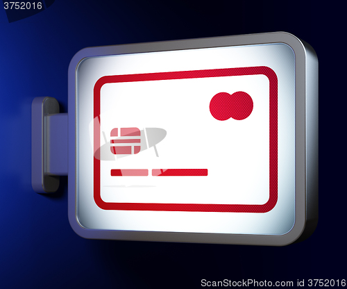 Image of Money concept: Credit Card on billboard background