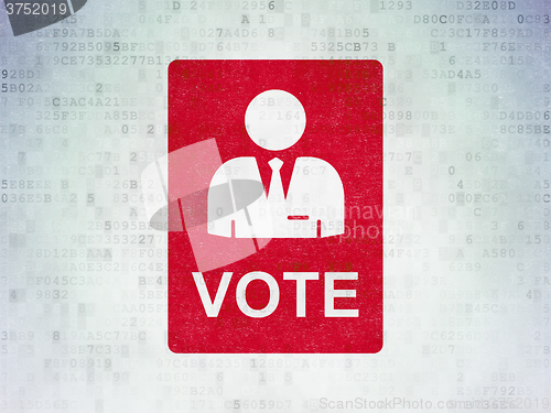 Image of Politics concept: Ballot on Digital Paper background