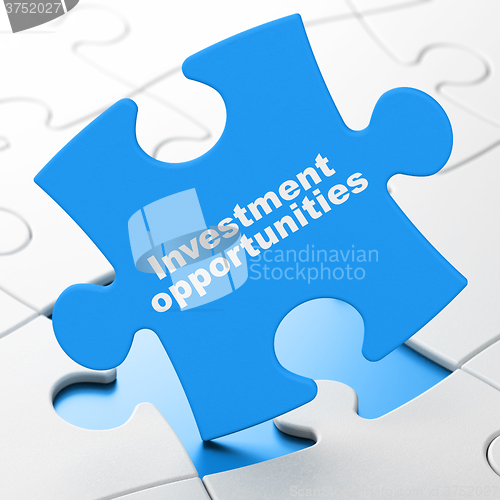 Image of Finance concept: Investment Opportunities on puzzle background