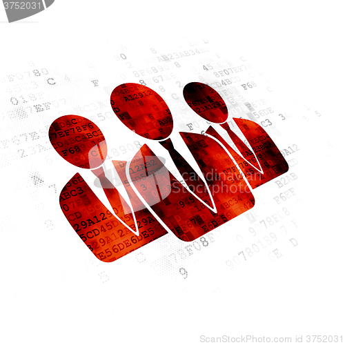 Image of Law concept: Business People on Digital background