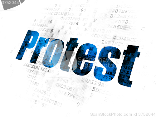 Image of Political concept: Protest on Digital background