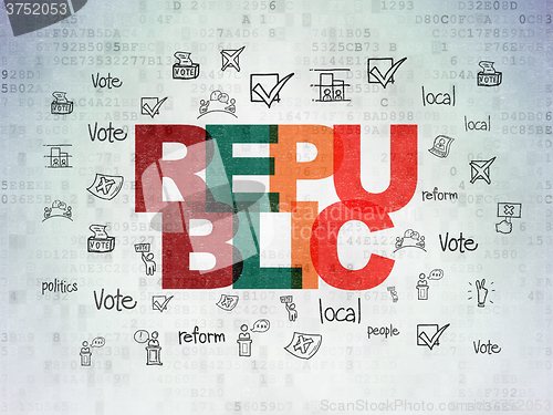 Image of Politics concept: Republic on Digital Paper background