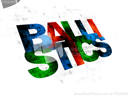 Image of Science concept: Ballistics on Digital background