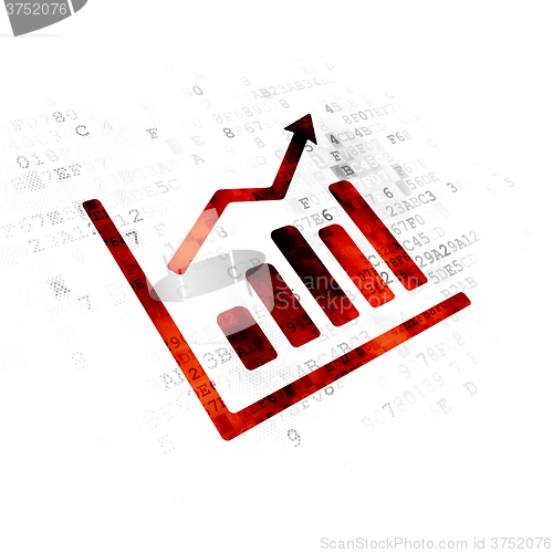 Image of News concept: Growth Graph on Digital background