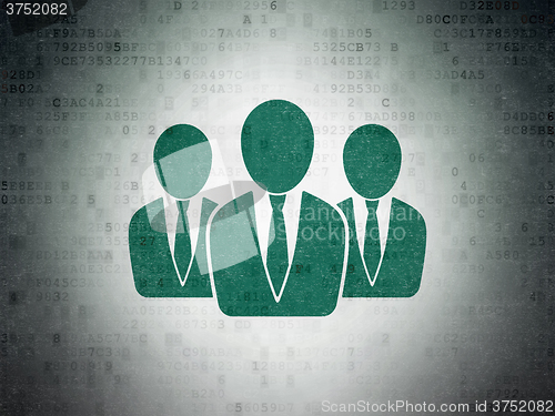 Image of Law concept: Business People on Digital Paper background
