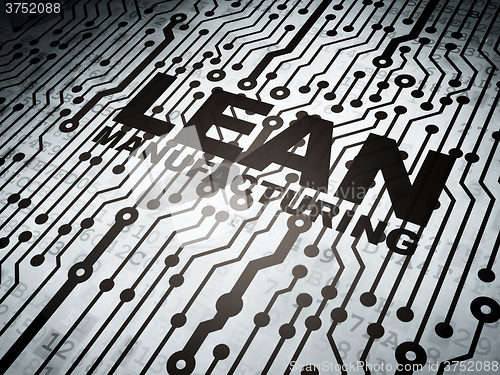 Image of Industry concept: circuit board with Lean Manufacturing