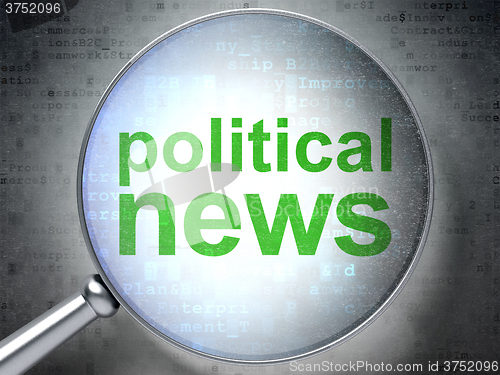 Image of News concept: Political News with optical glass