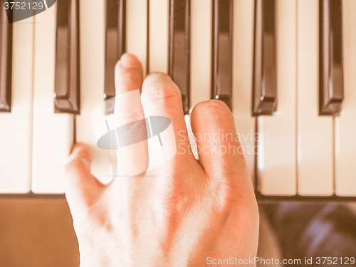 Image of  Music keyboard keys vintage