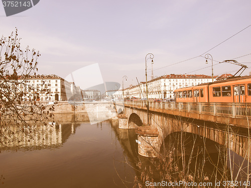 Image of River Po, Turin vintage