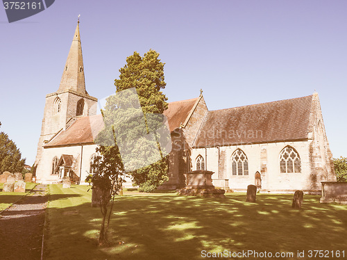 Image of St Mary Magdalene church in Tanworth in Arden vintage