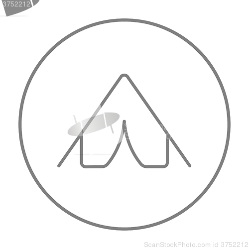 Image of Tent line icon.