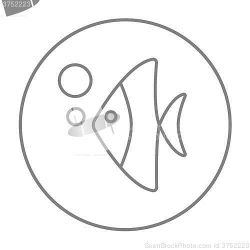 Image of Fish under water line icon.