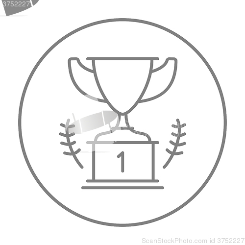 Image of Trophy line icon.