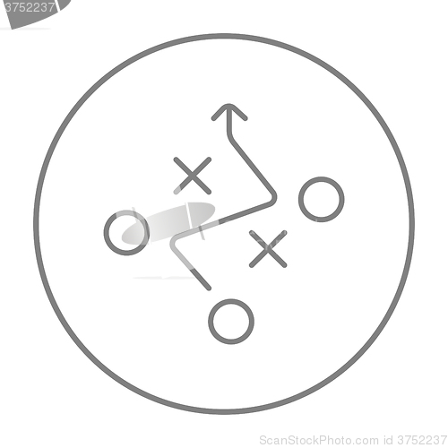 Image of Tactical plan line icon.