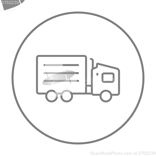 Image of Delivery truck line icon.